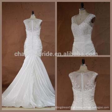 Custom Made Beaded Bordado Vestido de Noiva Mermaid Bridal Gown